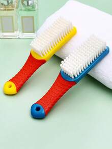 1 件家用多功能軟毛矽膠鞋刷,藍色 - 藍色 - 查看 4