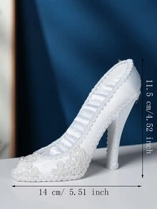 1pc Rotatable Jewelry Storage Rack, White Modern Iron Jewelry Display Rack, Suitable For Families - White Shoes - View 2