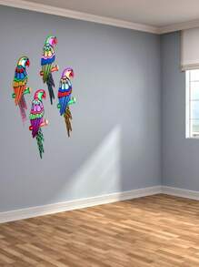 1個新設計鐵質鸚鵡家居裝飾掛飾金屬工藝品,獨特而多樣化的風格 - 彩色 - 查看 1