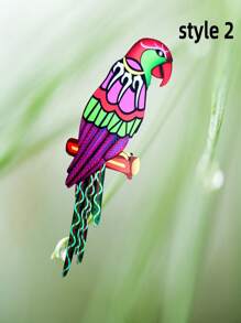 1個新設計鐵質鸚鵡家居裝飾掛飾金屬工藝品,獨特而多樣化的風格 - 彩色 - 查看 4