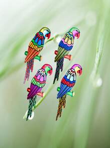 1個新設計鐵質鸚鵡家居裝飾掛飾金屬工藝品,獨特而多樣化的風格 - 彩色 - 查看 2