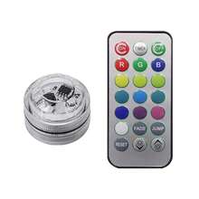 1套帶遙控的led水下燈,適用於潛水,防水蠟燭/茶燈適用於家居裝飾或車內環境,定時功能浴缸燈,魚缸/花瓶漂浮水下燈 - 彩色 - 查看 3