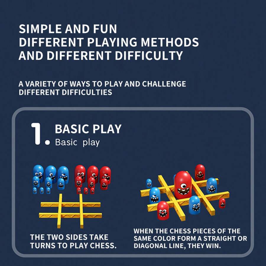 1 Set ThreeInOne ParentChild Interactive Board Game Set, Including