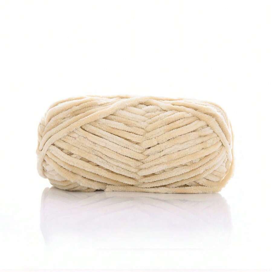 1pc 100g Chunky Knitted Yarn Soft And Warm For Diy Knitting Scarves Clothing Shoes, Gift - Camel - View 1
