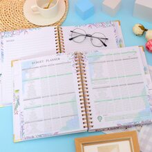 1pc Wedding Planner Notebook, Bride-To-Be Coil Bound Planning Journal - White - View 5