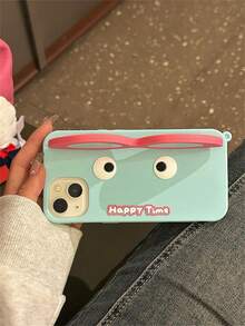 1 pieza Estuche de silicona divertido lindo para soporte de gafas de sol 3D compatible con iPhone 15 14 13 12 Pro Max 11, soporte creativo a prueba de golpes, funda blanda, regalo - Azul - Ver 4