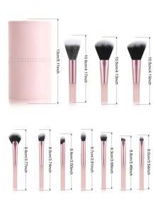 Makeup Brush Sets,10pcs Classic Multifunctional Cosmetic Brush For Making Up Supply For Dresser,Brush Set,Makeup Brush Kit,Make Up Brush Set,Make Up Set Complete,Makeup Brush Set,Complete Makeup Kit,Brush Kit,Brushes Makeup Set,Makeup Gift Set,Set - Pink - View 4