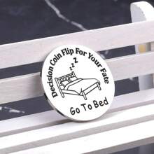 1pc Reversible Stainless Steel Pocket Hug Token Accessory For Coworkers Valentine'S Day Christmas Fun Creative Gifts - Dark Grey - View 4