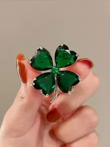 1 PC Lucky Grass Anti Glare Brooch Retro Brooch Fixed Clothing Anti Glare Buckle Elegant Pin