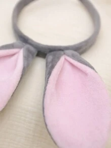 兒童灰色兔子耳朵頭帶,可愛風格大耳朵,可愛又實惠 - 灰色 - 查看 4