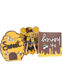 1套創意簡約風木製手工藝品裝飾套裝,適用於家居客廳 - 彩色 - 查看 5