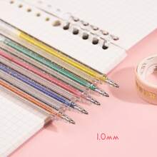 閃粉膠彩筆,適用於筆記本的亮彩色中性兒童筆,星形變色閃爍筆 - 8色 - 查看 3