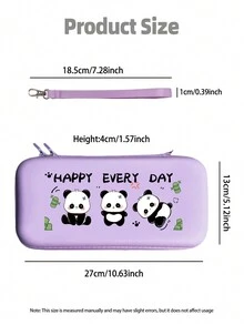 3pcs Cartoon Purple Protective Accessories Set Compatible With Switch Console, Joy-Con Cover And Base, Gamepad Case, Carrying Bag - Purple - View 5