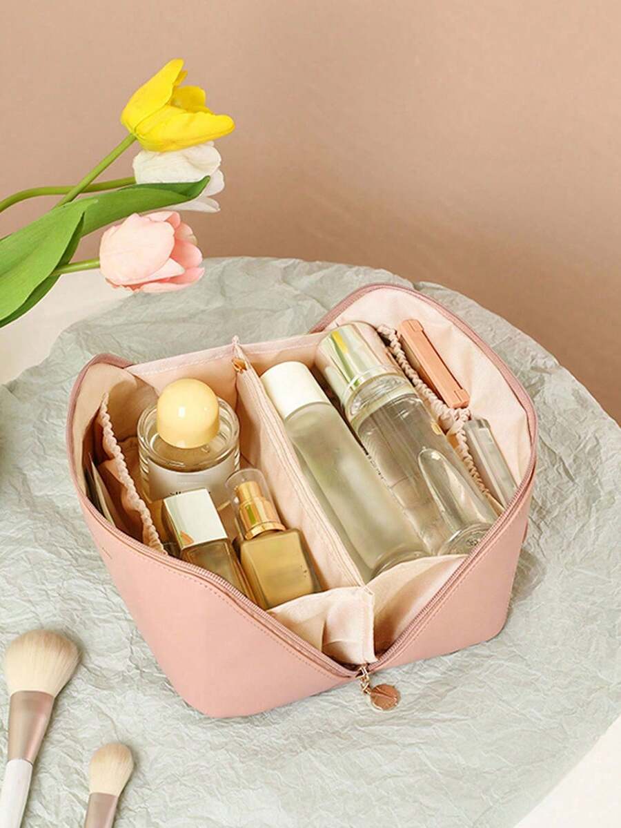 1 Pack Travel Portable Cosmetic Storage Bag Toiletry Bag - Pink - View 1