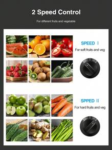 Reemix Licuadoras Para Verduras y Frutas, 500W Licuadora de Acero Inoxidable, Fácil de Limpiar, 2 Modos de Velocidad, 65MM de Boca Ancha, Pies Nondeslizantes, Cepillo Incluido - Negro - View 3