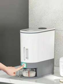 飯盒飯桶自動除蟲濕度持久密封飯桶-家用米缸旗艦店高端儲米盒 - 灰色 - 查看 2