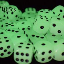 14 毫米發光骰子、實心骰子、透明骰子、多色水晶透明骰子 - 非常適合酒吧、ktv、娛樂和 Diy 手機殼、鑰匙圈、冰箱貼、微景觀裝飾和其他配件 - 彩色 - 查看 5