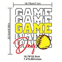 1入組「足球/垒球媽咪」黃色熱貼於t恤上,diy熱轉印等級,可用於服裝精美設計貼花和衣料纏繞 - 彩色 - 查看 5