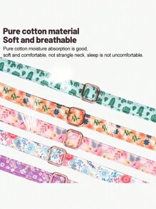 經濟耐用的寵物頸圈,配有花卉設計的鑽石裝飾和可愛的蝴蝶結,可以調節大小 - 綠色 - 查看 5