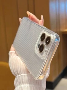 1 Ốp điện thoại dày trong suốt thời trang có họa tiết sọc 3D tương thích với iPhone - Trong sáng - Xem 3