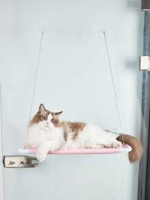 1入真空吸盤安裝可拆卸貓吊床,適用於各種尺寸的貓,四季適用 - 粉色 - 查看 1