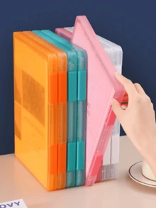 A4 Multi-Layer Classification Folder With 4-Compartment Insert Pages & Storage Bags, Used For Sorting Student Examination Papers And Files - Blue - View 3