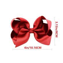 4PCS 4 Inch Hair Bows Clips, 2Colors Cute Hair Bows For Toddlers Girls Hair Accessories Party Daily - Multicolor - View 2