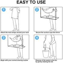 1入組中性白色鬍鬚圍裙,防粘質材料捕捉鬍鬚髮絮,男士最佳禮物,適合所有尺寸,完美用於修整髮型 - 白色 - 查看 7