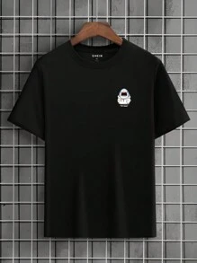Men T-Shirts - 黑色 - 查看 1