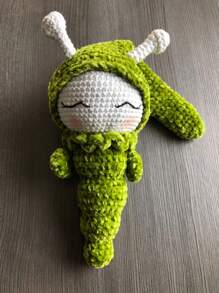 100g (One Size)/200g/250g Soft Chenille Plush Yarn, Knitting & Sewing DIY Material For Scarf/Sweater, 100% Polyester Plush Yarn, Crochet Doll Accessories (Display Props Not Included) - Cream - View 8