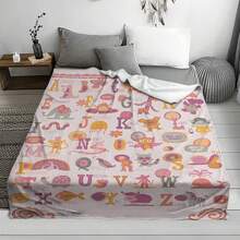 1  And Soft ABC Alphabet Blanket, Gift For Boys And Girls, ABC Alphabet Learning Educational Animal,Soft And Warm Blanket, Sofa Cover Blanket, Home Leisure Blanket,  New Year Gift - Multicolor - View 4