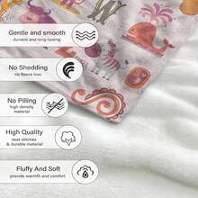 1  And Soft ABC Alphabet Blanket, Gift For Boys And Girls, ABC Alphabet Learning Educational Animal,Soft And Warm Blanket, Sofa Cover Blanket, Home Leisure Blanket,  New Year Gift - Multicolor - View 5