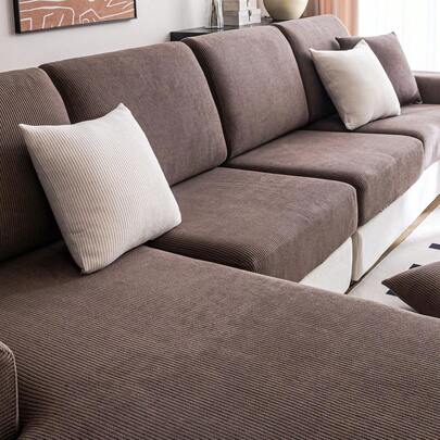 1pc Waterproof Four Seasons Universal Stretch Sofa Slipcover For L-Shaped And 1/2/3/4-Seat Sofas, Simple Modern Style Anti-Slip Sofa Cover, Living Room Sofa Protector