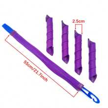 55cm捲髮器,diy波浪狀髮型,不需要用熱,不危害頭髮,有10/20/30入組可選 - 彩色 - 查看 7