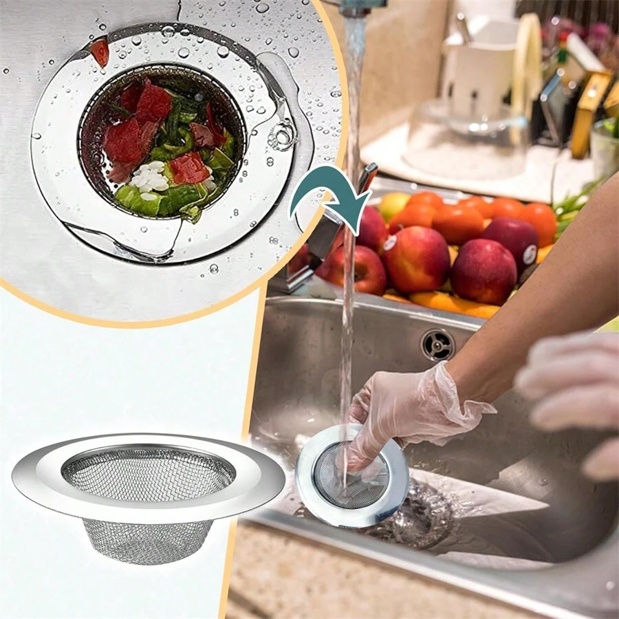 Kitchen Sink Filter, Stainless Steel Sink Drain Filter, Food Trap, Most
