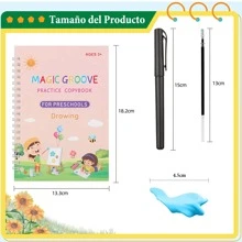 Magic Handwriting Books Practice Book, Magic Handwriting Books, Magic Book, Calligraphy Books For Children, Reusable Magic Practice Copybook Kit, Magic Practice Copybook - Multicolor - View 4