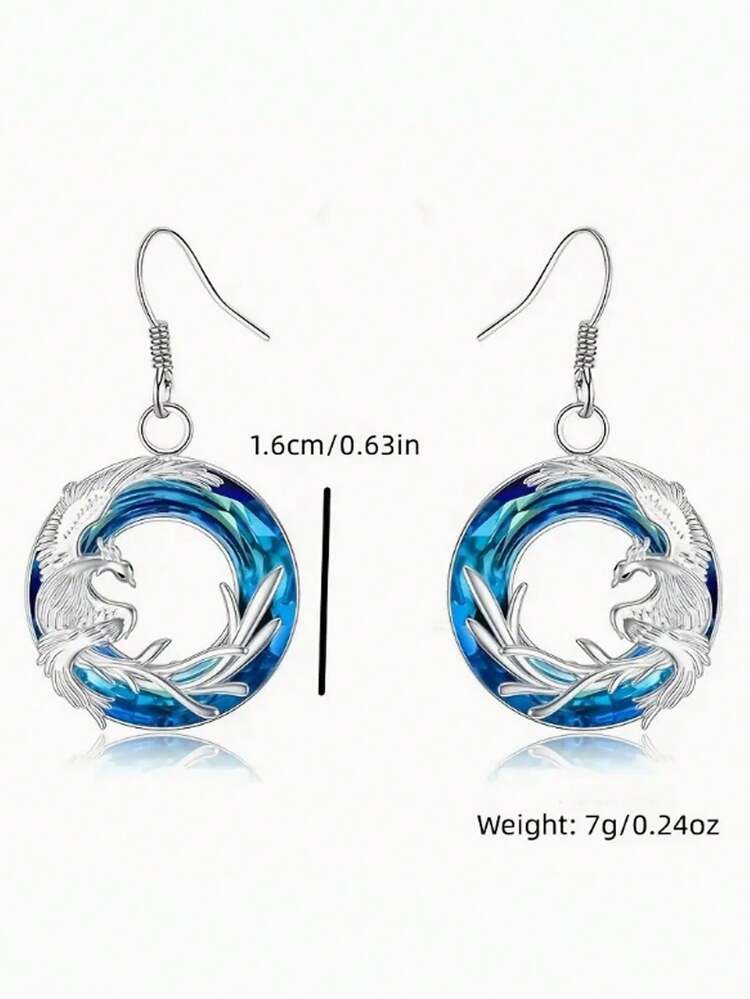 Kerraom Orecchini Fenice Volante Argento 925 - Phoenix Gioielli Portafortuna per Donna e Ragazze, Regalo Elegante per Feste