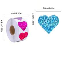 500 Piezas De 1 Pulgada De Enamorados Pegatinas De San Valentín, Sellos, Etiquetas Decorativas De Regalo - Multicolor - Ver 5