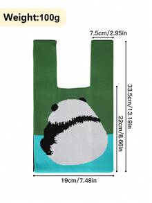 1個可攜帶、輕便的字母拼貼購物袋,多功能編織工具和化妝品的時尚亞麻布、pvc袋可用於雜貨和禮物,白領工人、教師、青少年女孩、女大學生教師節、工作、商務、通勤、大學 - 彩色 - 查看 5