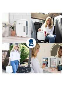 Mini Refrigerador 4L, Bluelander Ideal para 6 latas Pequeño tamaño, gran almacenamiento - Blanco - Ver 9