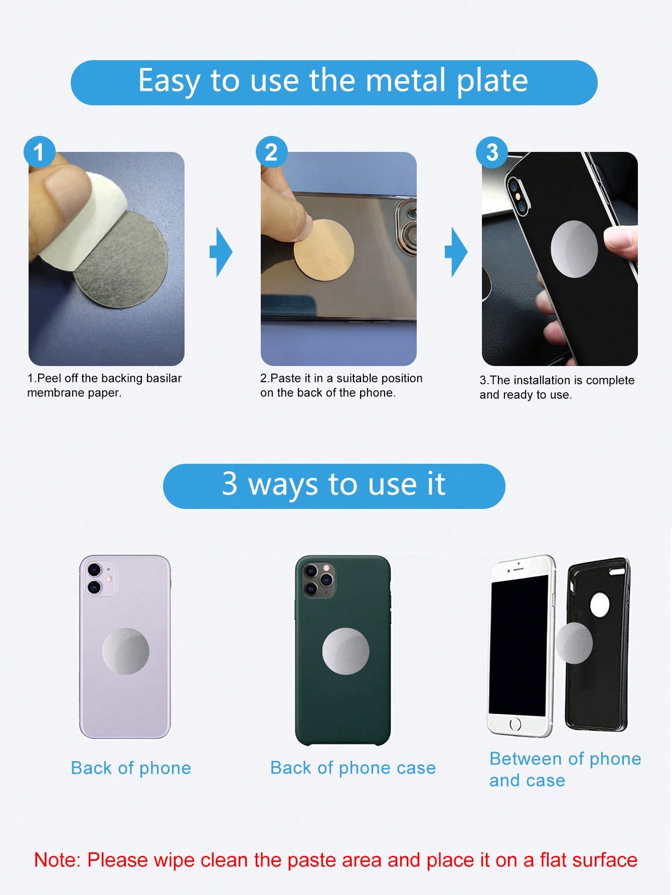 حامل هاتف سيارة مغناطيسي دائري بجبس قوي لتثبيت اله...