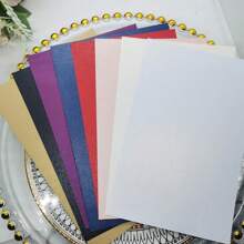 25pcs A4,A6 Pearl Cardstock Paper, Colored Cardstock For , Premium Pearl Paper Cardboard For Crafts, Card Stock For DIY Projects, Sparkly Paper For Card Making,Personalized Customize Blank Invitation Cards,230 GSM - Purple - View 9