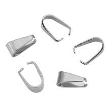 Yovtor 50pcs Stainless Steel Pendant Charms Clip Clasps Buckle Connectors DIY Jewelry Findings Crafts Components Accessories - Steel - View 6