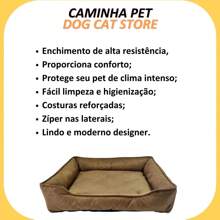 Cama Caminha Luxo Cachorro Gato De Suede Com Fundo Impermeável Anti Friagem 60 X 50cm