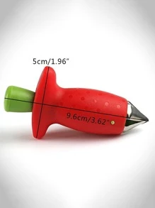 1支易於使用的不銹鋼草莓挖梗器,輕鬆去蒂,廚房必備 - 紅色 - 查看 6