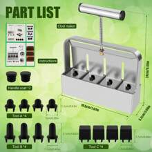 Soil Blocker Set Manual Quad Soil Block Maker 1.57*1.97inch Handheld Seed Block Maker Tool Sturdy Micro Soil Blocking Tool For Greenhouse Garden Seed Plants,Garden Tools, Gardening Tools For Garden - Silver - View 3
