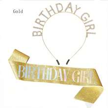 2入組女性及女孩的生日皇冠,附有女性生日帶、生日女孩頭箍、公主皇冠、鑲有鑽石的生日慶祝配件 - 彩色 - 查看 12