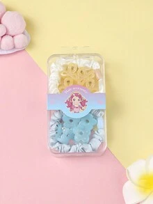 New Arrival Mini Crinkle Elastic Hair Band Solid Color Silk Head Rope For Girls' Ponytail Or Braids - Multicolor - View 1