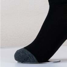 20pairs Men's Colorblock Simple Casual Sports Short Socks For Four Seasons - Black - View 4