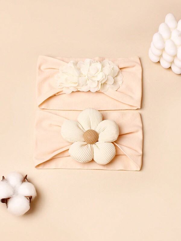 2pcs Nylon CandyColored Solid Color Decorative Baby Headbands SHEIN UK